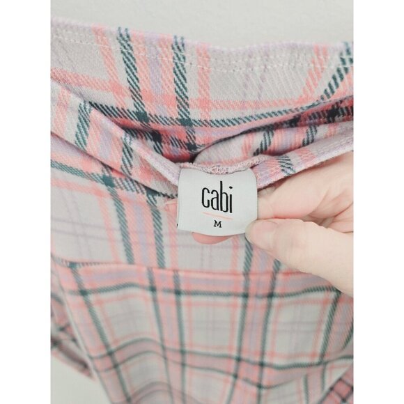 Cabi Playdate Pink Purple Plaid Crop Jacket Wide Leg Pants Outfit Set Size M - Picture 14 of 14